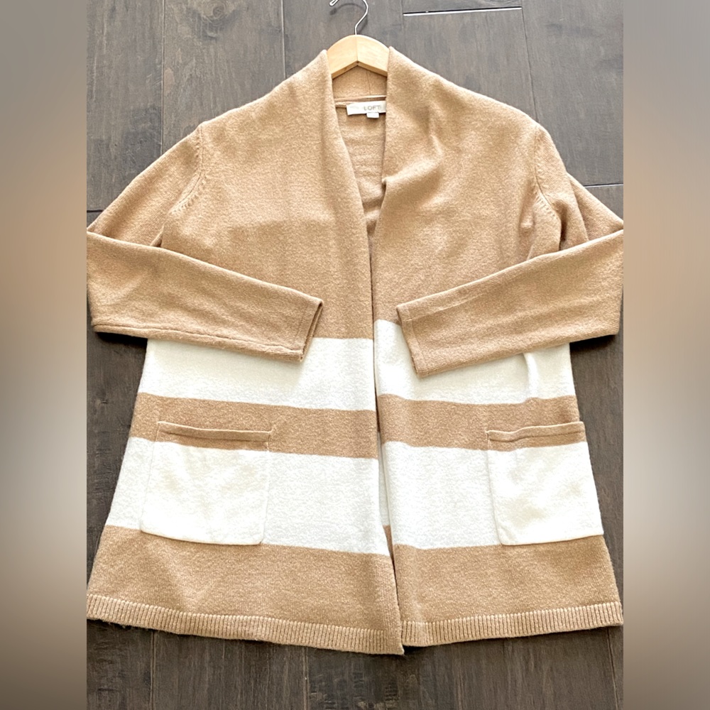 Loft Striped Cardigan Size Small